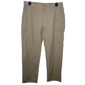 The North Face Pants Nylon Men's Size 36 Khaki Hiking Cargo Zipper Lightweight